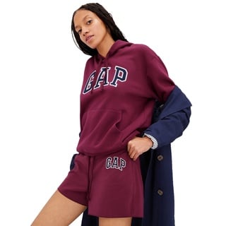 GAP Damen Logo Hoodie Hooded Pull-on Sweatshirt, Rubinwein, S - S