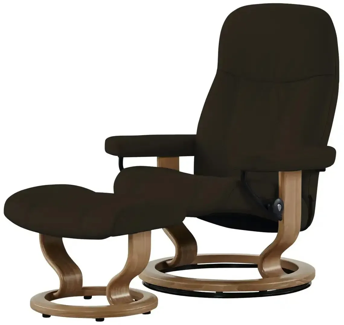 Stressless Relaxsessel mit Hocker Leder Consul ¦ braun ¦ Maße (cm): B: 76 H: 100 T: 71.0