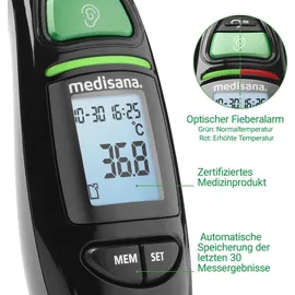 Medisana TM 750 digitales Fieberthermometer Ohrthermometer Stirnthermometer 6in1