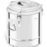 Royal Catering Thermobehälter Edelstahl Thermobox, Warmhaltebehälter Speisen Thermoport 12 L, Thermoskanne, Silber