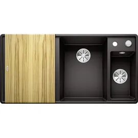 Blanco Axia III 6 S-F Silgranit PuaDur Be re, SB Esche-Compound schwarz