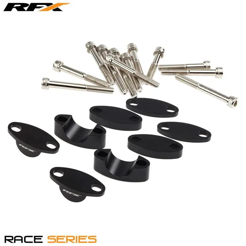 RFX Race Lenkererhöhungssatz 22,2 mm (Schwarz) Universal-Tragegurte 25 mm/30 mm/35 mm/40 mm