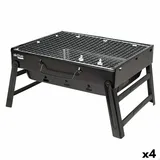 Aktive Grill Tragbarer Aktive rechteckig Schwarz Stahl 40 x 20 x 28 cm