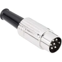BKL Electronic 0208024 DIN-Rundsteckverbinder Stecker, gerade Polzahl 6 Silber