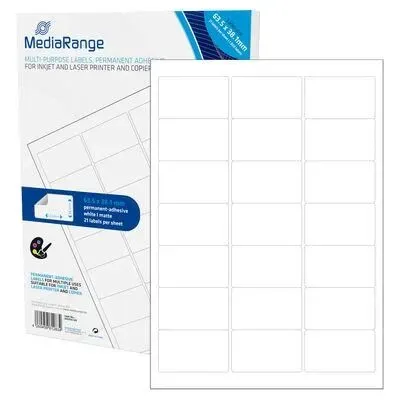 MediaRange MRINK148 selbstklebendes Etikett Permanent Weiß 1050 Stück(e)
