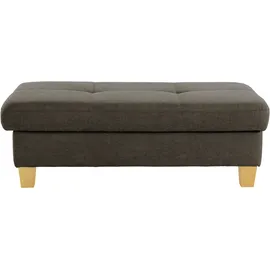 exxpo - sofa fashion Hocker Enya Bankhocker mit Staufach unter der Sitzfläche 136 x 45 x 70 cm Grau