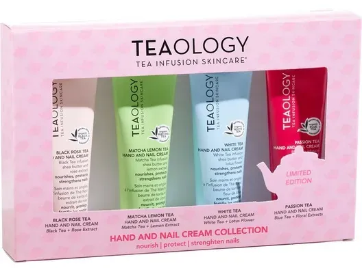 Teaology Pflege KoerperpflegeHand Cream Collection Matcha Lemon Tea Hand And Nail Cream 30 ml + Black Rose Tea Hand And Nail Cream 30 ml + White Tea Hand And Nail Cream 30 ml + Passion Tea Hand And Nail Cream 30 ml 30 ml (531,67 € / 1 l)