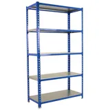 simonclick Metallregal 200 x 100 x 30 cm Blau/Silber