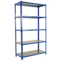 simonclick Metallregal 200 x 100 x 30 cm Blau/Silber