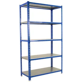 simonclick Metallregal 200 x 100 x 30 cm Blau/Silber