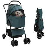 vidaXL Bollerwagen faltbar grün
