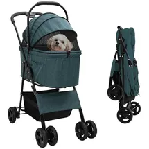 vidaXL Bollerwagen faltbar grün