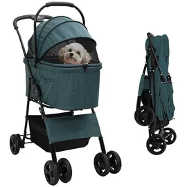 vidaXL Bollerwagen faltbar grün