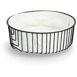 Zeller Brotkorb Baumwolle/Metall Schwarz