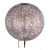 GLOBO LED Gartenlampe, schwarz, Erdspitz, mit Kugel, antik IP44,