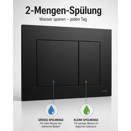 TECE TECEnow WC-Betätigungsplatte Schwarz Matt