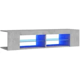 vidaXL TV-Schrank mit LED-Leuchten Betongrau 135x39x30 cm