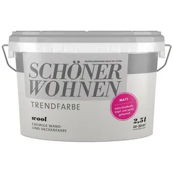 SCHÖNER WOHNEN FARBE Dispersionsfarbe »Trendfarbe«, Wool, matt - weiss
