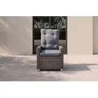 OUTFLEXX Dining Sessel, grau, Polyrattan, 74 x 83 x 110 cm, Rückenlehne stufenlos verstellbar
