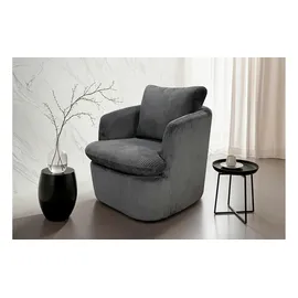 byLIVING Sessel HARMONY, Breite 72 cm, dunkelgrau