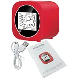 Sxhlseller Thermodrucker für Kinder, Drucker mit KI-Sprachsteuerung Zum Erlernen des Zeichenspiels, Tintenloses ABS, Tragbares WLAN mit Integriertem