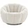 vente-unique Drehsessel muschelförmig Bouclé-Stoff 0 x 0 x 0 cm Weiß