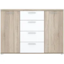 Forte Winnie 129,6 x 93 x 38 cm Sonoma Eiche / Weiß