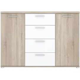 Forte Winnie 129,6 x 93 x 38 cm Sonoma Eiche / Weiß
