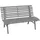Outsunny Gartenbank 123 x 67 x 79 cm Grau