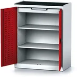 Werkstattschrank MECHANIC, 1170x920x500 mm, 2 Regalböden, 1 Schublade, Tür Rot