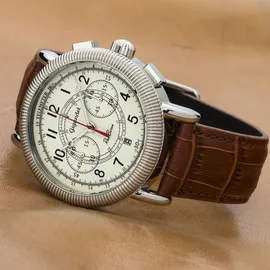 Gigandet Red Baron IV Edelstahl Leder 44 mm G19-001