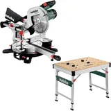 Metabo Kapp und Gehrungssäge kgs 254 m inkl. Multifunktionstisch Werkbank MWB100 - Metabo