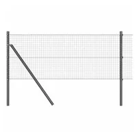 vidaXL Zaunpfosten 10 x 400 cm Grau/Stahl