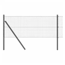 vidaXL Zaunpfosten 10 x 400 cm Grau/Stahl