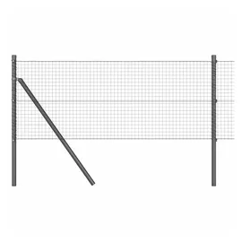 vidaXL Zaunpfosten 10 x 400 cm Grau/Stahl