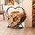 Frank Flechtwaren Kaminholzregal Herz Holz Metall 55 x 18 x 54 cm Schwarz