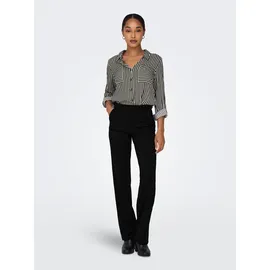 Only Anzughose "ONLRAFFY – Hose mit geradem Bein und Stretchkomfort", Damen, Gr. M (38), Länge 30, schwarz, Web, Obermaterial: 95% Polyester, 5% Elasthan, unifarben, gerade lang, Hosen Anzughose, Materialmix