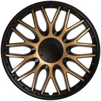 Auto-Style J-Tec 4er Set Radzierblenden Orden 15-Zoll Schwarz/Gold