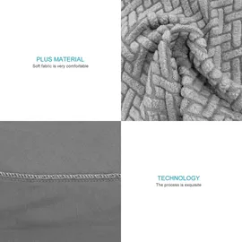 Intirilife 4x Elastische Stuhlhusse Stuhlüberzug in GEMUSTERT CREME mit 38 - 45 cm Sitzfläche und 45 - 65 cm Lehnenhöhe