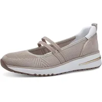 Marco Tozzi Damen Slipper mit Riemen Bequem, Beige (Dune