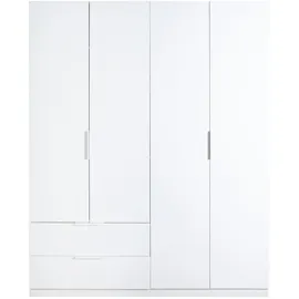 Composad Drehtürenschrank LOUVE 162 x 200 x 58 cm Weiß