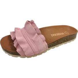 Verbenas Rocio Serraje Volante Pantolette Rosa 38 EU