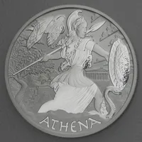 Perth Mint Silbermünze Tuvalu - Gods of Olympus - Athena 2022 Antik Finish