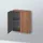 Duravit L-Cube Halbhochschrank 70 x 80 x 24,3 cm Nussbaum