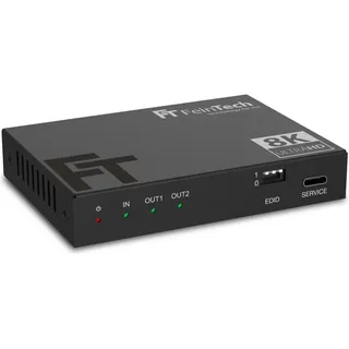 FeinTech SP210 HDMI 2.1 Splitter 1 In 2 Out 4K 120Hz Downscaler Switch Box