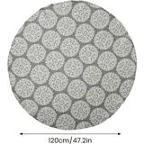 Runde Tischdecke, Durchmesser 120 Cm, Leinen-baumwoll-tischdecke, Waschbar, Fleckenabweisend