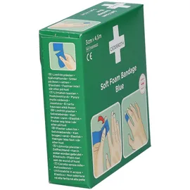 CEDERROTH Soft Foam Bandage Blue selbstklebendes Pflaster 3 cm x 4,5m