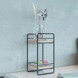 [en.casa] Pargas Küchenregal 26 x 14 x 13 cm Schwarz