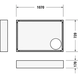 Duravit D-Code 110x75x8,5cm, weiß