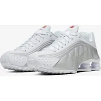 Nike Shox R4 Damen White/Metallic Silver/Max Orange/White 40